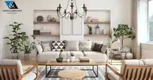 Modern Living Room Design in KPHB, Hyderabad by Varma And Associates